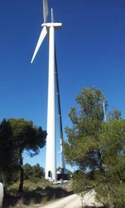 construcción turbina eolica